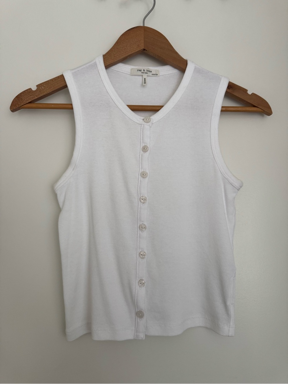 Rag & Bone Essie Rib Button Tank - Picture 3 of 4